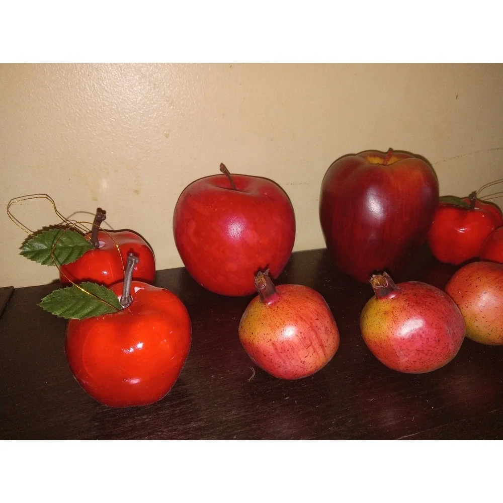 Artificial Faux Realistic Apples Lot Of‎ 10 Fake Fruit Table Home Decor Fall